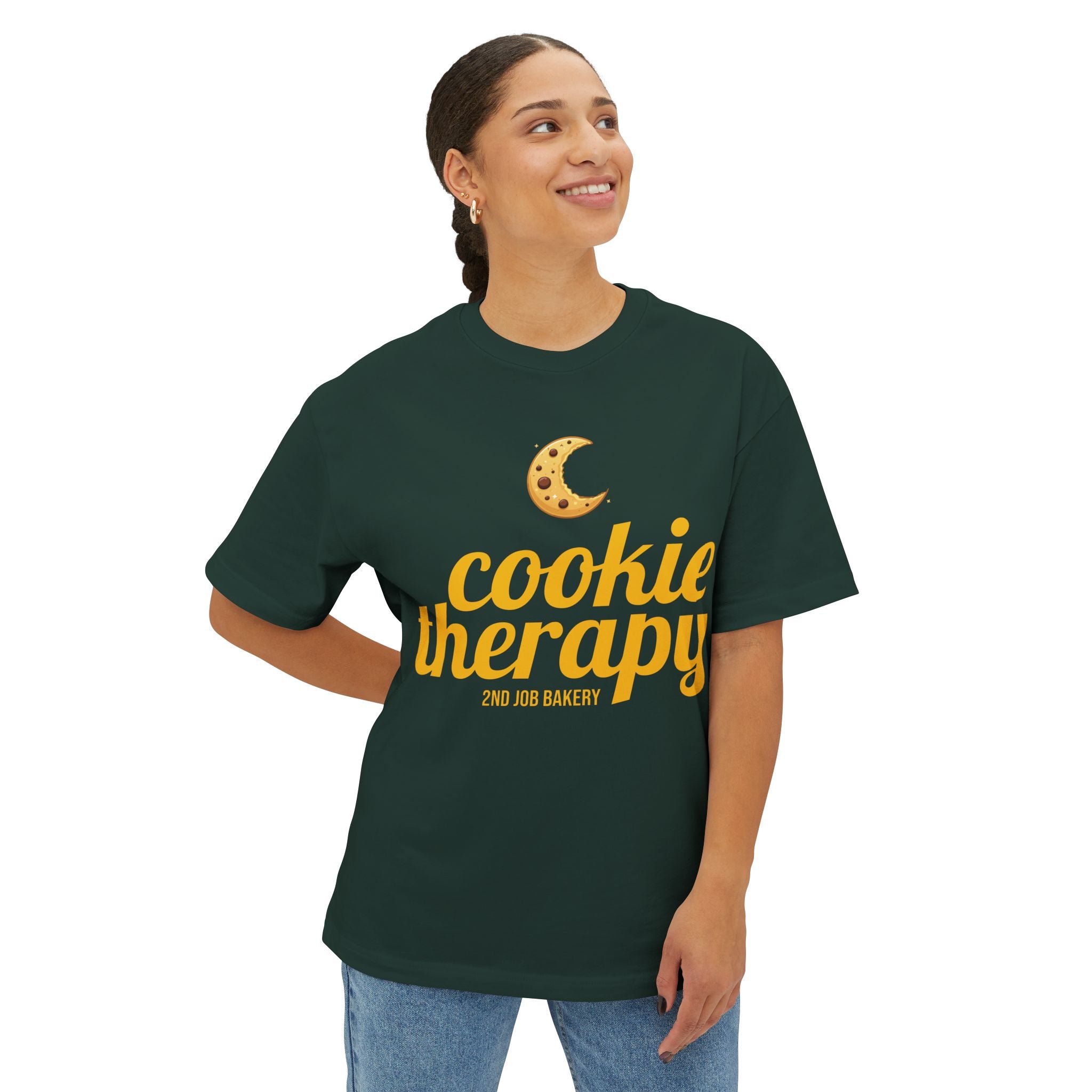 Cookie Therapy Tee Unisex Oversized Boxy Tee | Relaxed Fit T-Shirt