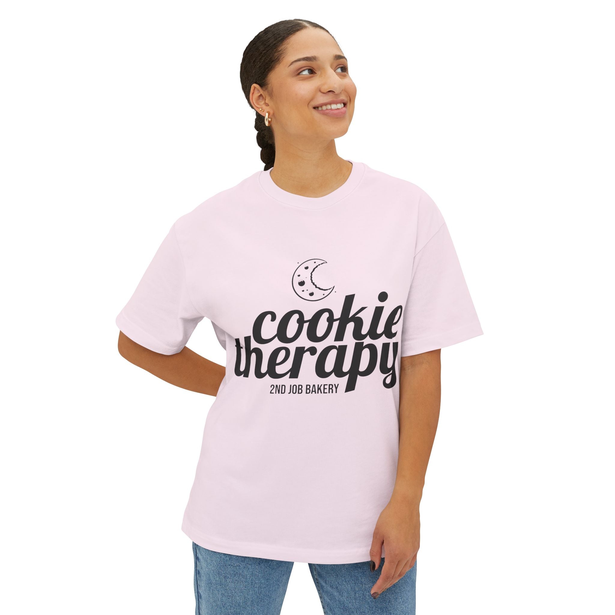 Cookie Therapy Tee Unisex Oversized Boxy Tee | Relaxed Fit T-Shirt