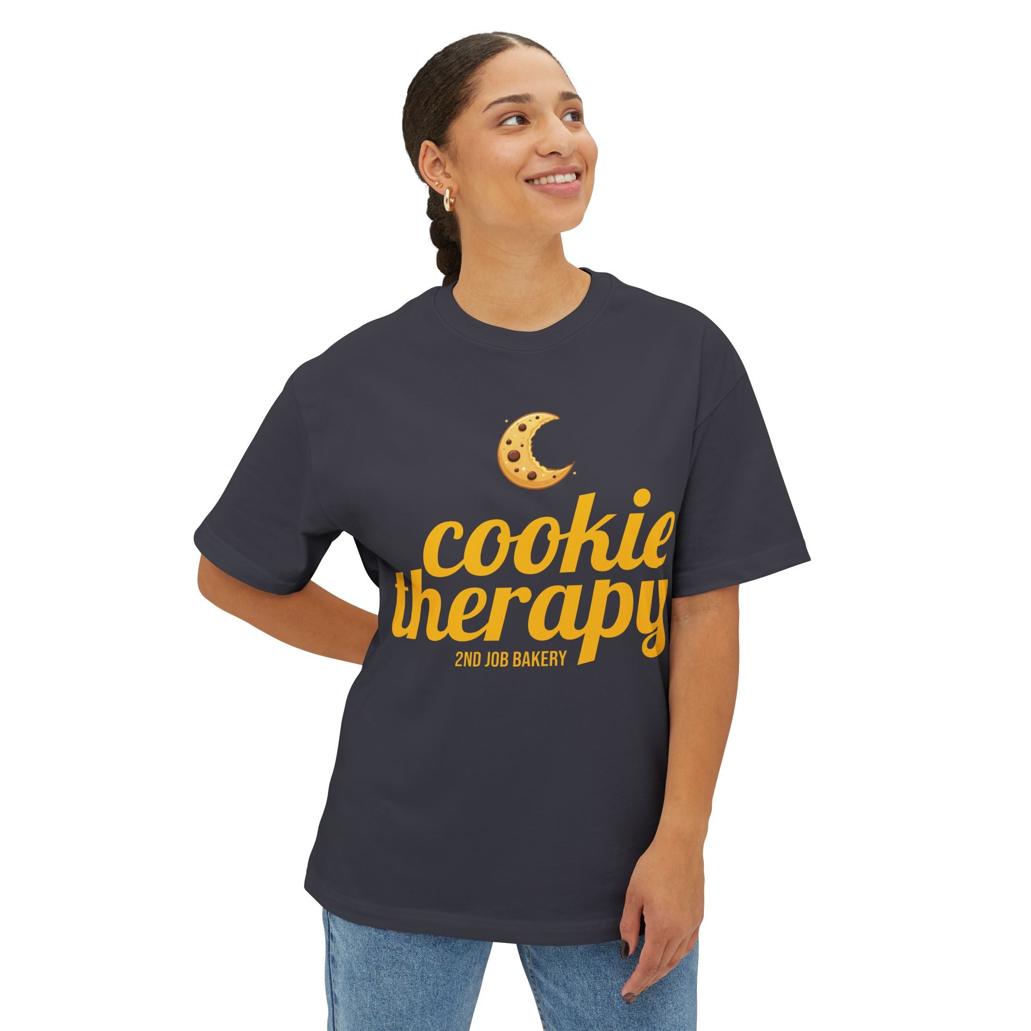 Cookie Therapy Tee Unisex Oversized Boxy Tee | Relaxed Fit T-Shirt