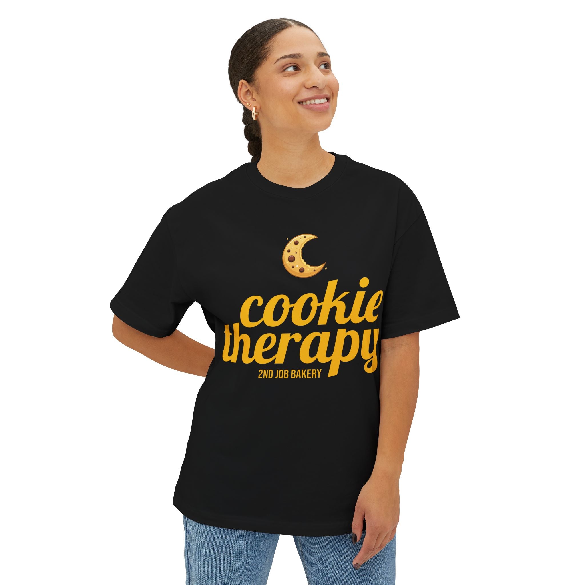 Cookie Therapy Tee Unisex Oversized Boxy Tee | Relaxed Fit T-Shirt