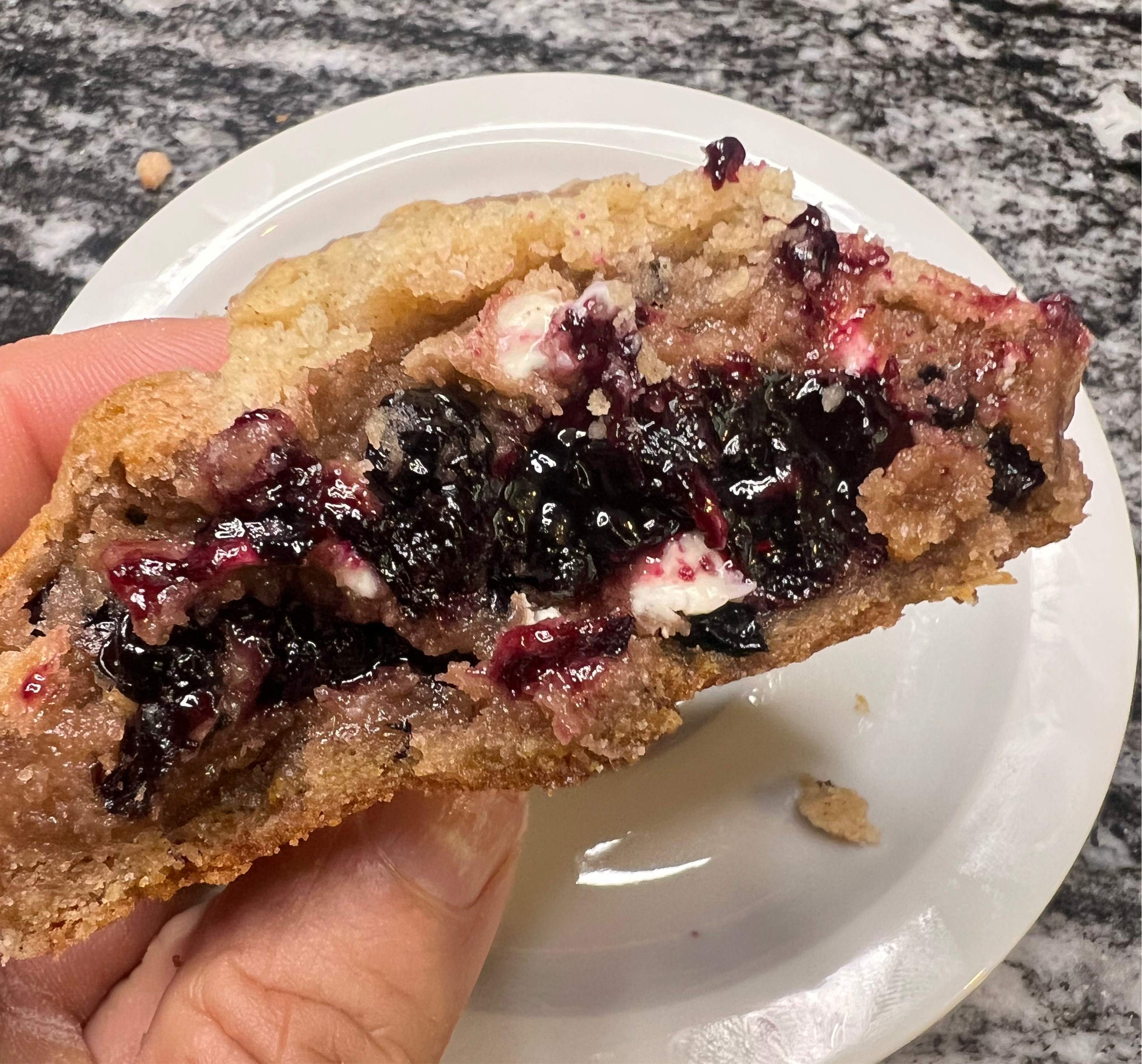 The Stuffed Blueberry Muffin Top cookie